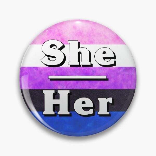 Item preview, She-Her Pronouns: Genderfluid designed and sold by TigerTorreArt.