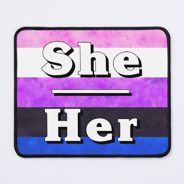 Item preview, She-Her Pronouns: Genderfluid designed and sold by TigerTorreArt.