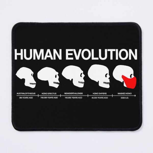 Item preview, Funny evolution of man from Australopithecus to Masked Homo 2020 designed and sold by cinemadnesshirt.