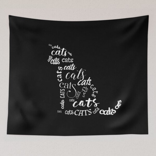 Item preview, Cats Words Silhouette  designed and sold by clairemh1.