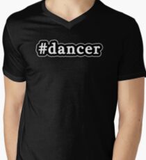 Dancer - Hashtag - Black & White Men's V-Neck T-Shirt