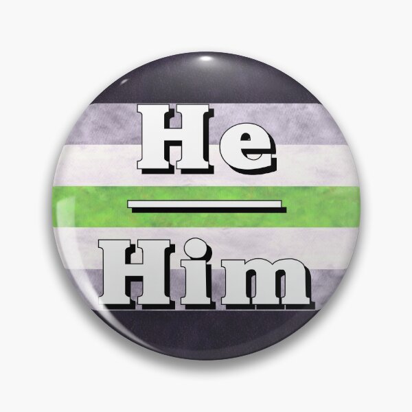 Item preview, He-Him Pronouns: Agender designed and sold by TigerTorreArt.