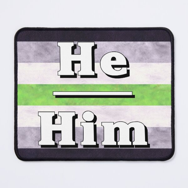 Item preview, He-Him Pronouns: Agender designed and sold by TigerTorreArt.