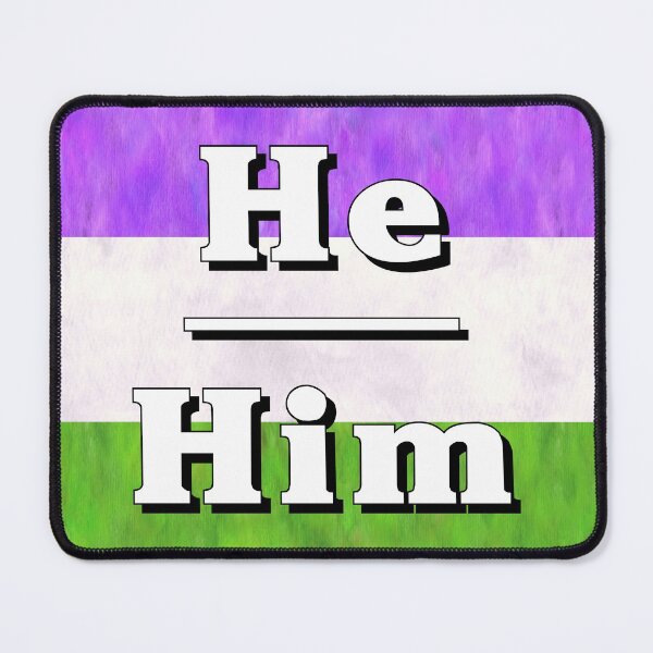 Item preview, He-Him Pronouns: Genderqueer designed and sold by TigerTorreArt.
