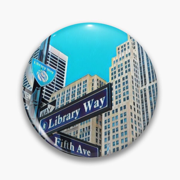Item preview, Corner of Fifth Avenue and Library Way designed and sold by Sofia-Draws.