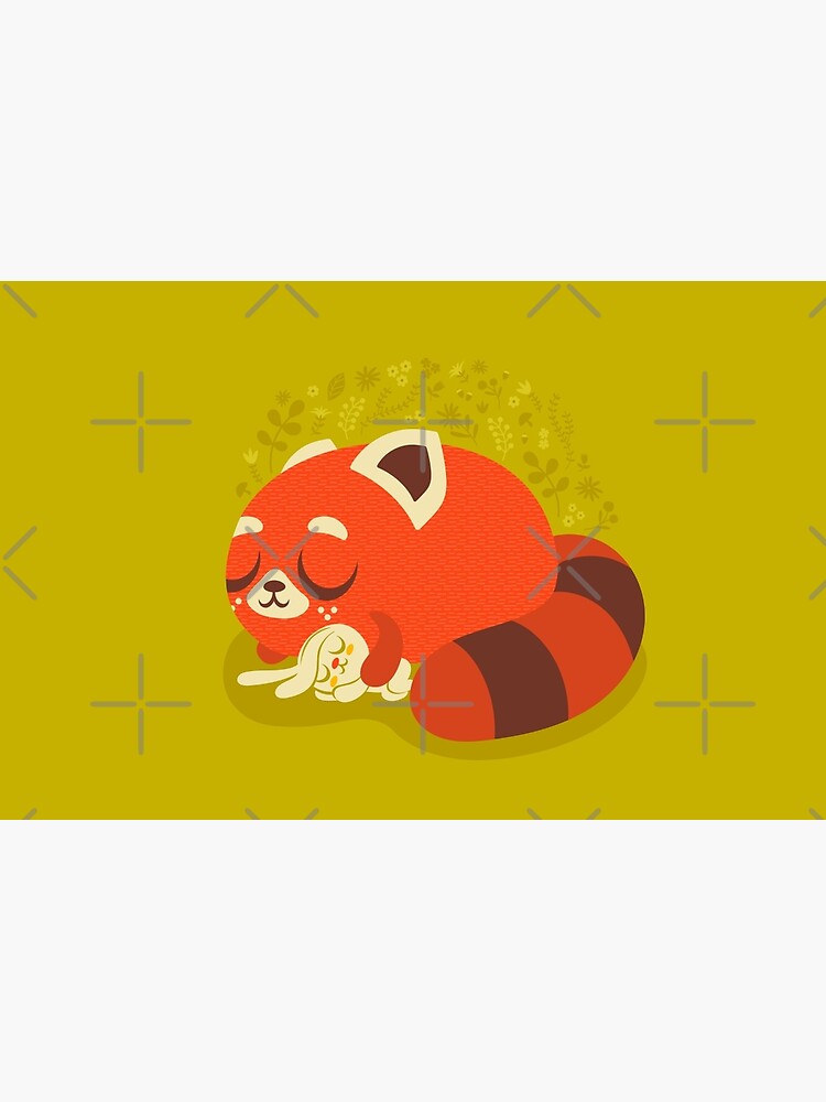 Sleeping Red Panda and Bunny by jsongdesign