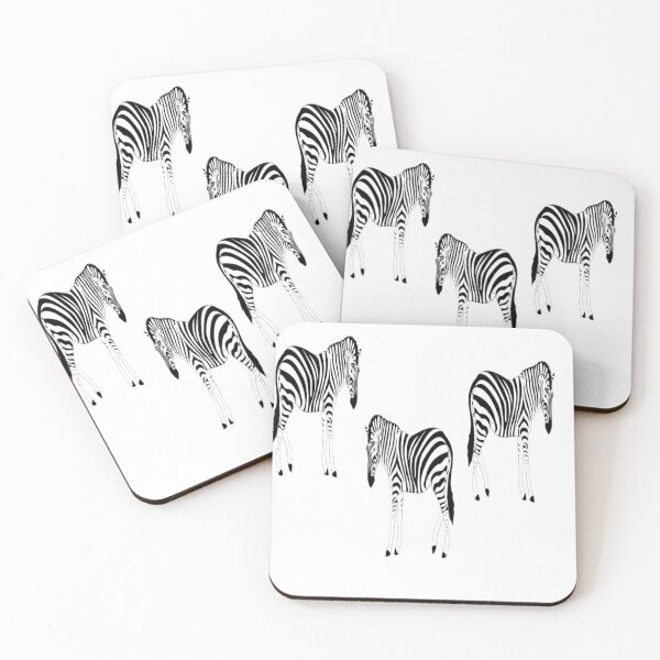 Artikelvorschau, Stehende Zebras auf Weiß entworfen und verkauft von tetibright.