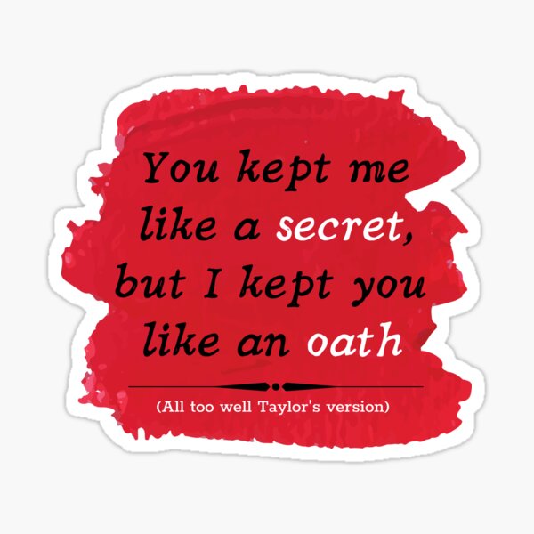 I knew you were trouble taylor's version cute lyrics Sticker for Sale by  Phiiilo