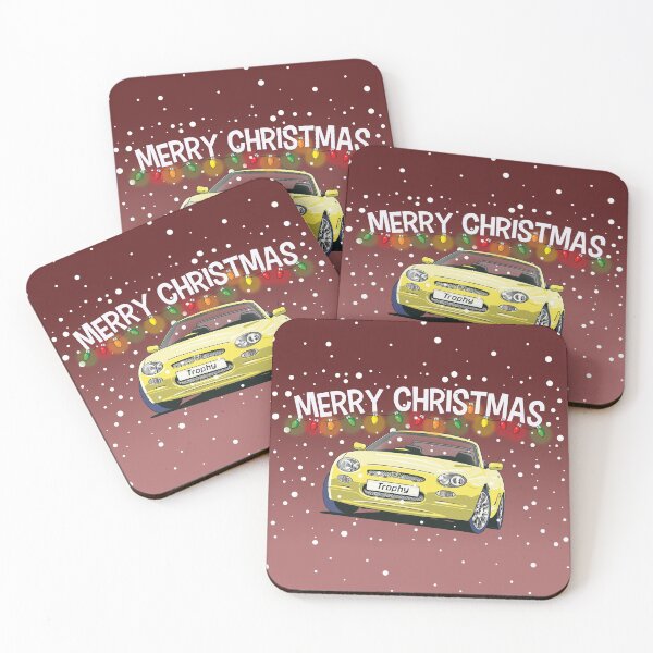 Item preview, MGF Trophy Yellow Car Christmas Card designed and sold by Webazoot Industries - Car Art.