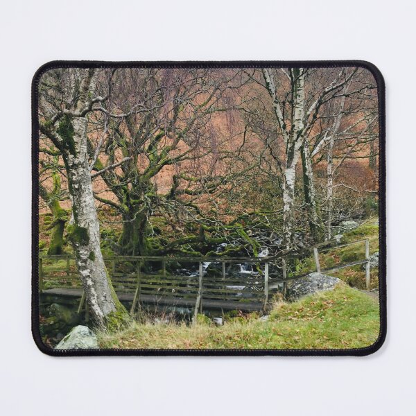 Item preview, Autumn in the Lake District - a wooden bridge across a stream designed and sold by EliSa-1.