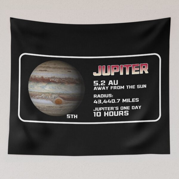 Item preview, Planet Jupiter's information -  Gas giant with a mass  designed and sold by tpMinimalist.