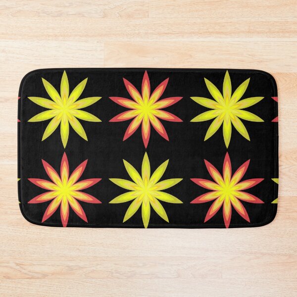 Item preview, Colorful flowers repeat pattern graphic art designed and sold by Sameera Amir.