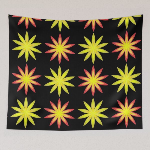Item preview, Colorful flowers repeat pattern graphic art designed and sold by Sameera Amir.