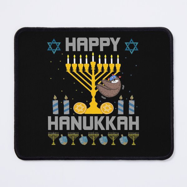 Item preview, Sloth Chanukah Jewish Ugly Hanukkah Sweater Pajama designed and sold by Dressed For  Duty.