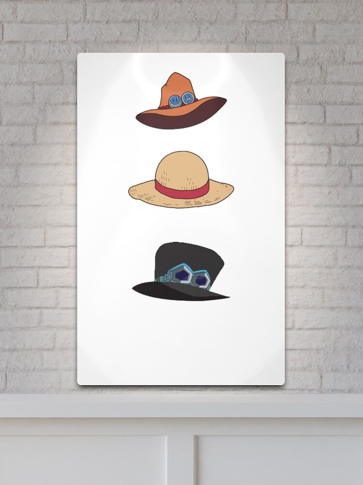 Big Three Brothers Pirate Hats Luffy Ace And Sabo From One Piece Anime Made  With Cool Black Line Art Art Print for Sale by Animangapoi