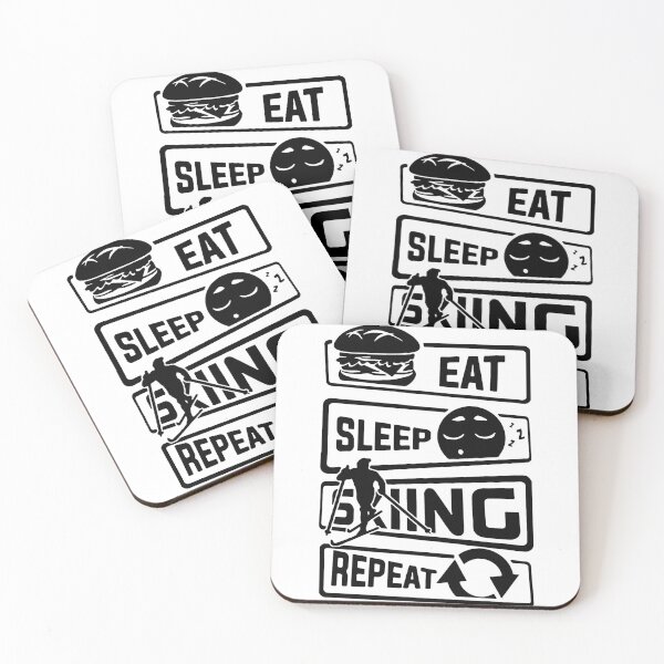 Item preview, Eat Sleep Skiing Repeat Born to Ski Evolution to Skiing Love Ski Sports winter sports Gift Premium Apparel Funny Holiday Xmas designed and sold by DesignByHeartUK.