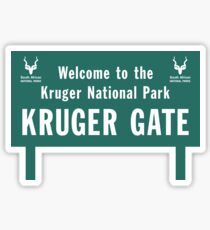 Welcome to the Kruger National Park Sign, South Africa Sticker