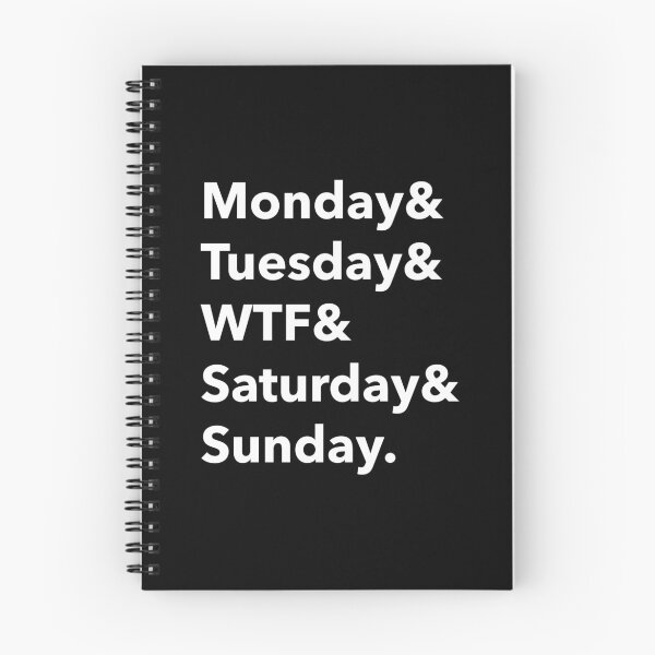 Item preview, Monday, Tuesday, Wtf, Saturday, Sunday designed and sold by ShineEyePirate.