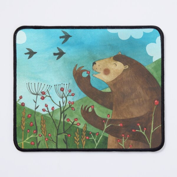 Item preview, Bear eats hawthorn in the forest designed and sold by Oksana Tarasova.