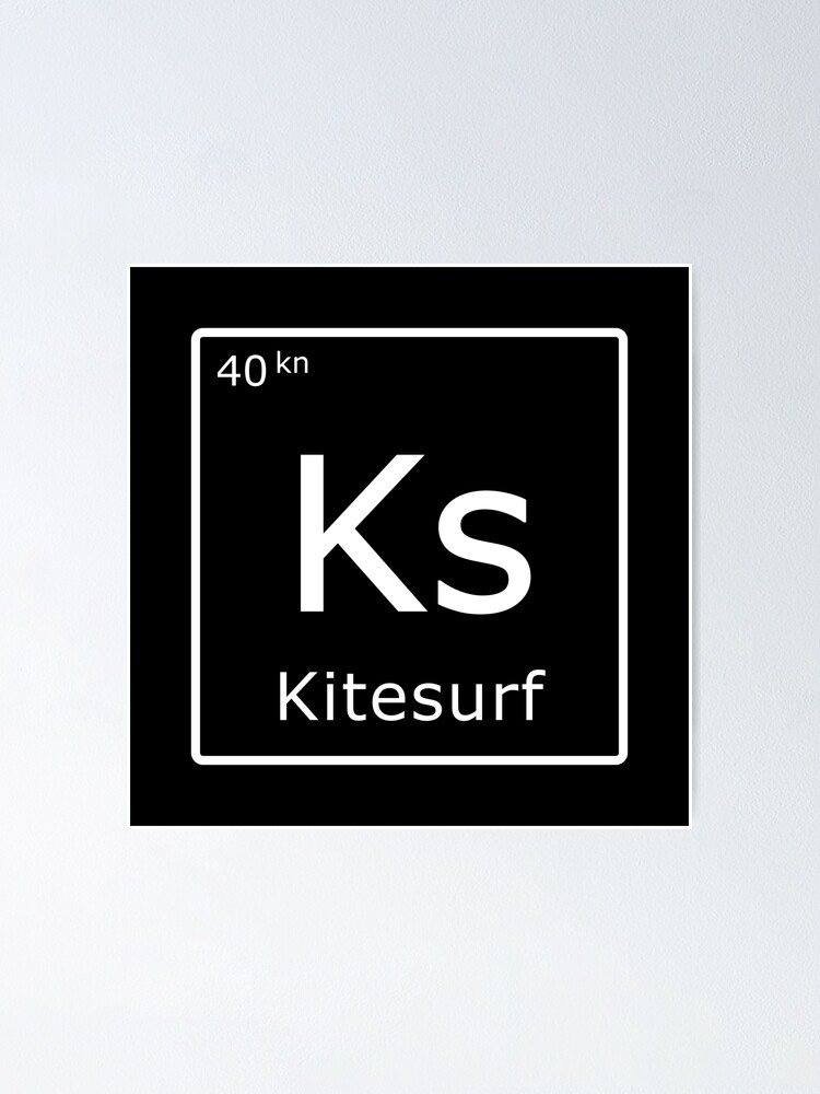 Póster «KS 40KN KITESURF CHEMICAL / drk tabla periódica del elemento