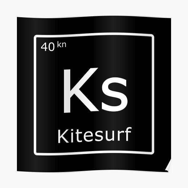 Póster «KS 40KN KITESURF CHEMICAL / drk tabla periódica del elemento