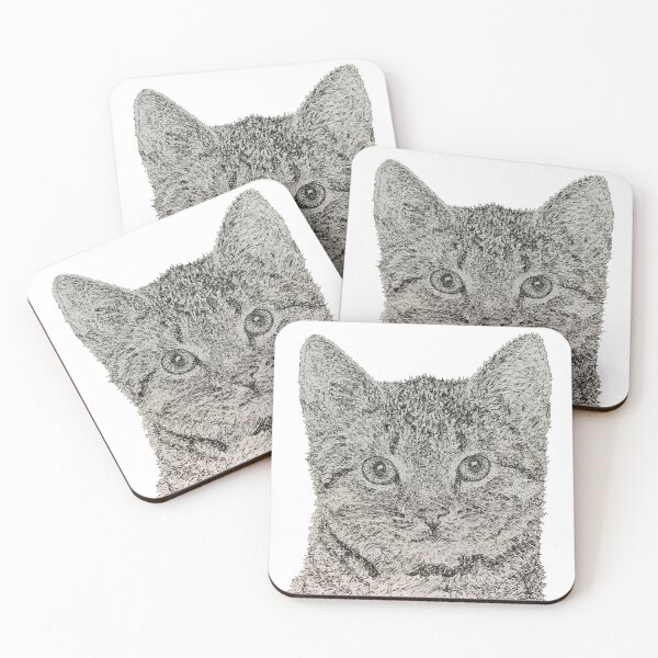 Artikelvorschau, Dotwork Katze Kunstdruck entworfen und verkauft von DrawWithSacha.