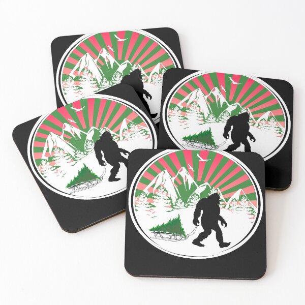 Item preview, Funny Bigfoot Christmas Tree Sledding Sasquatch Xmas designed and sold by CharJens.