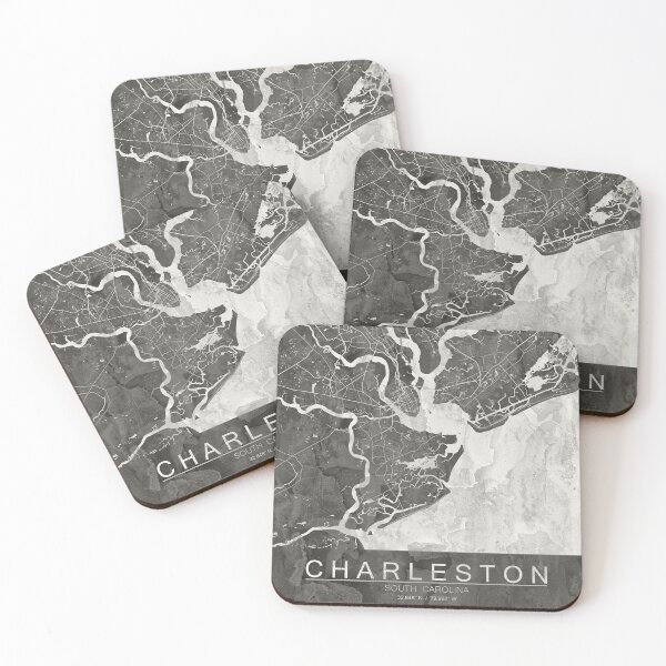 Item preview, Charleston Neutral Artistic Map designed and sold by Interpret108.