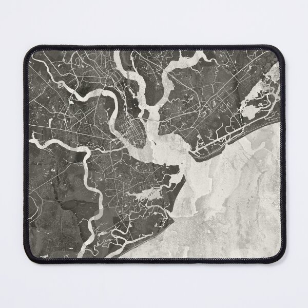 Item preview, Charleston Neutral Artistic Map designed and sold by Interpret108.