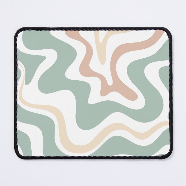 Item preview,  Liquid Swirl Retro Abstract Pattern 5 in Light Sage Celadon Green  designed and sold by kierkegaard.
