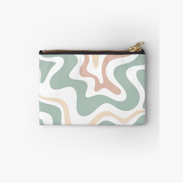 Item preview,  Liquid Swirl Retro Abstract Pattern 5 in Light Sage Celadon Green  designed and sold by kierkegaard.