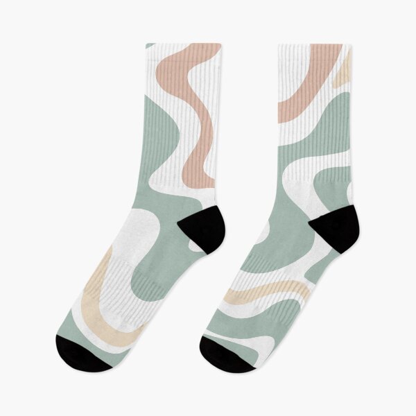 Item preview,  Liquid Swirl Retro Abstract Pattern 5 in Light Sage Celadon Green  designed and sold by kierkegaard.