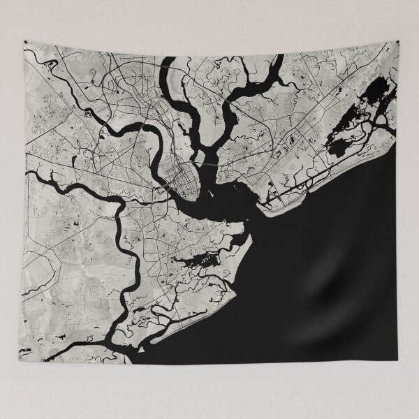 Item preview, Charleston Neutral Artistic Map Neutral designed and sold by Interpret108.