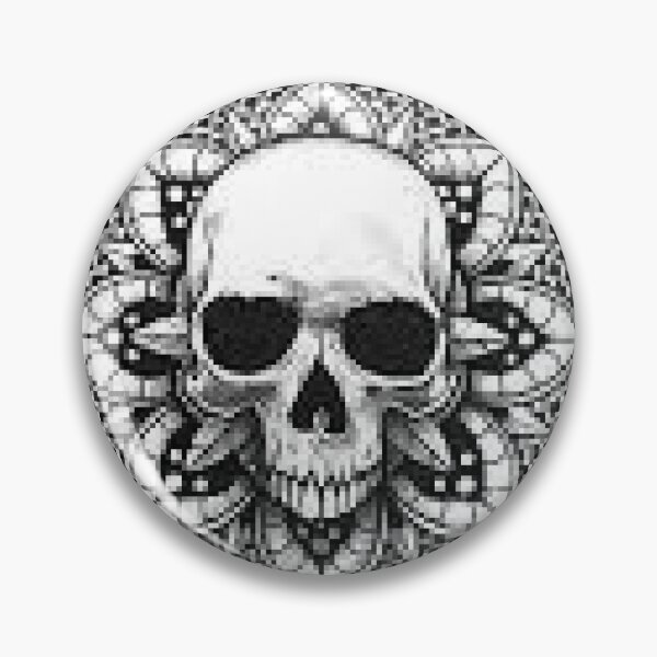 Item preview, Skull With Lacy Collar Black and White     designed and sold by lduke47.