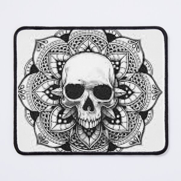 Item preview, Skull With Lacy Collar Black and White     designed and sold by lduke47.