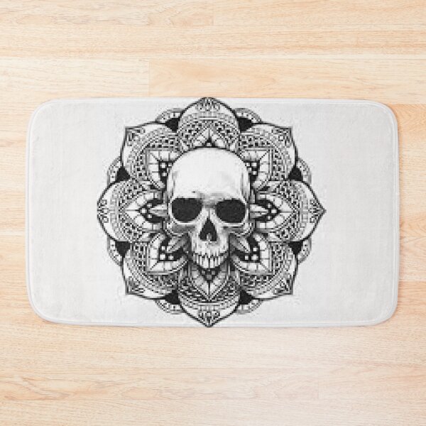 Item preview, Skull With Lacy Collar Black and White     designed and sold by lduke47.