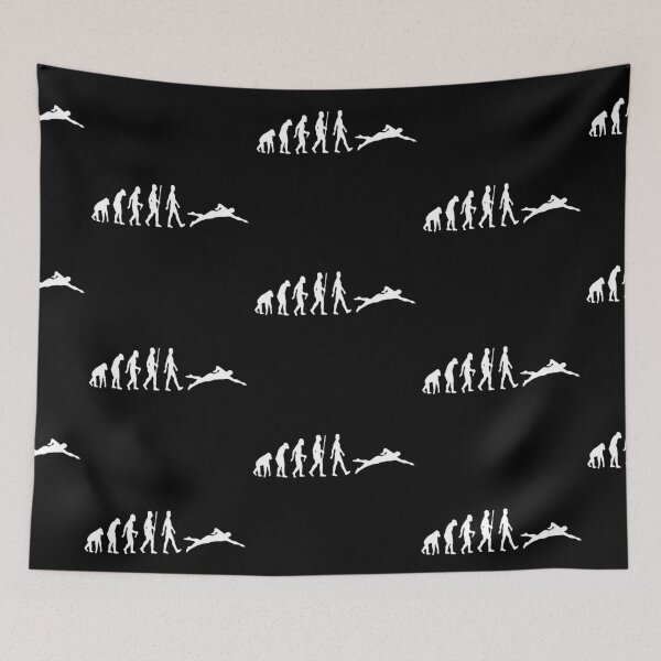 Item preview, Swimming Evolution of Swimmer Life in the Fast Lane Swimming Art Design Happy Apparel Essential Inspiration Joy Mood Funny designed and sold by DesignByHeartUK.