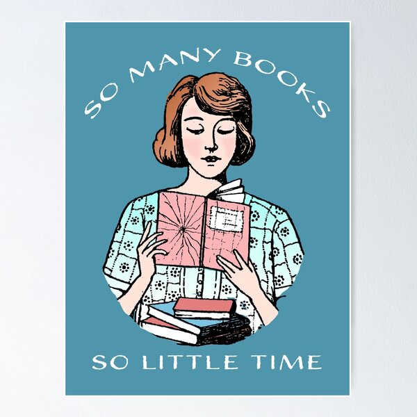 Aperçu de l'œuvre Bookworm Retro Woman Reader créée et vendue par AntiqueImages.