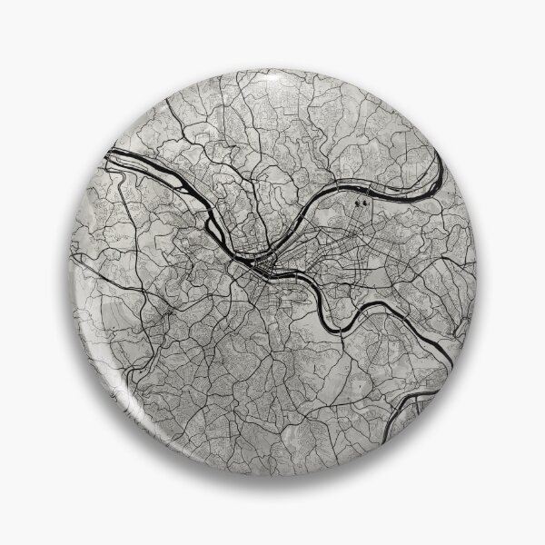 Item preview, Pittsburgh Neutral Artistic Map Beige designed and sold by Interpret108.