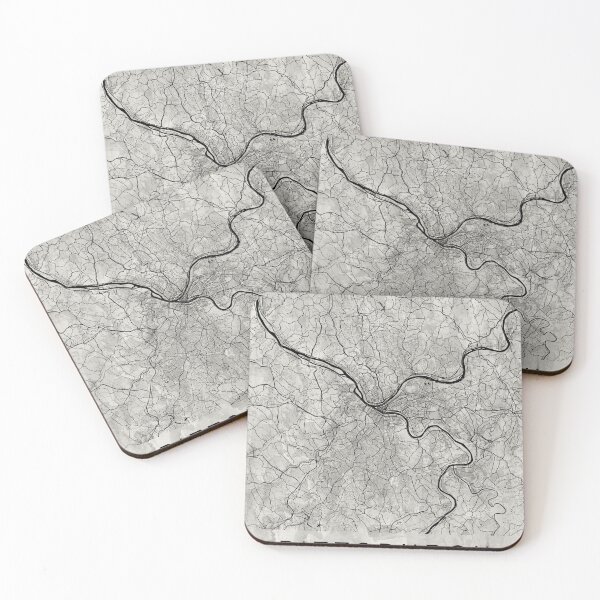 Item preview, Pittsburgh Neutral Artistic Map Beige designed and sold by Interpret108.