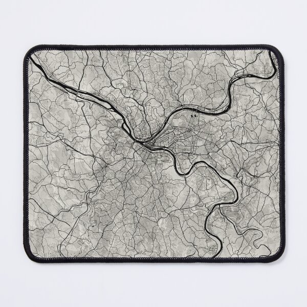 Item preview, Pittsburgh Neutral Artistic Map Beige designed and sold by Interpret108.