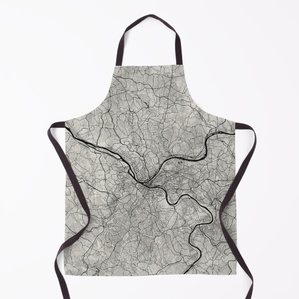 Item preview, Pittsburgh Neutral Artistic Map Beige designed and sold by Interpret108.