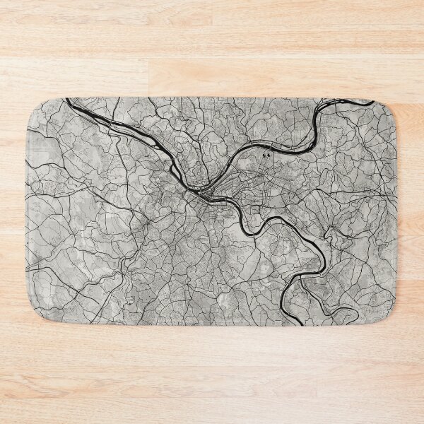 Item preview, Pittsburgh Neutral Artistic Map Beige designed and sold by Interpret108.