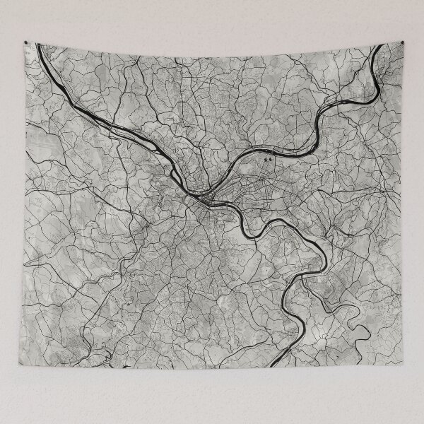 Item preview, Pittsburgh Neutral Artistic Map Beige designed and sold by Interpret108.