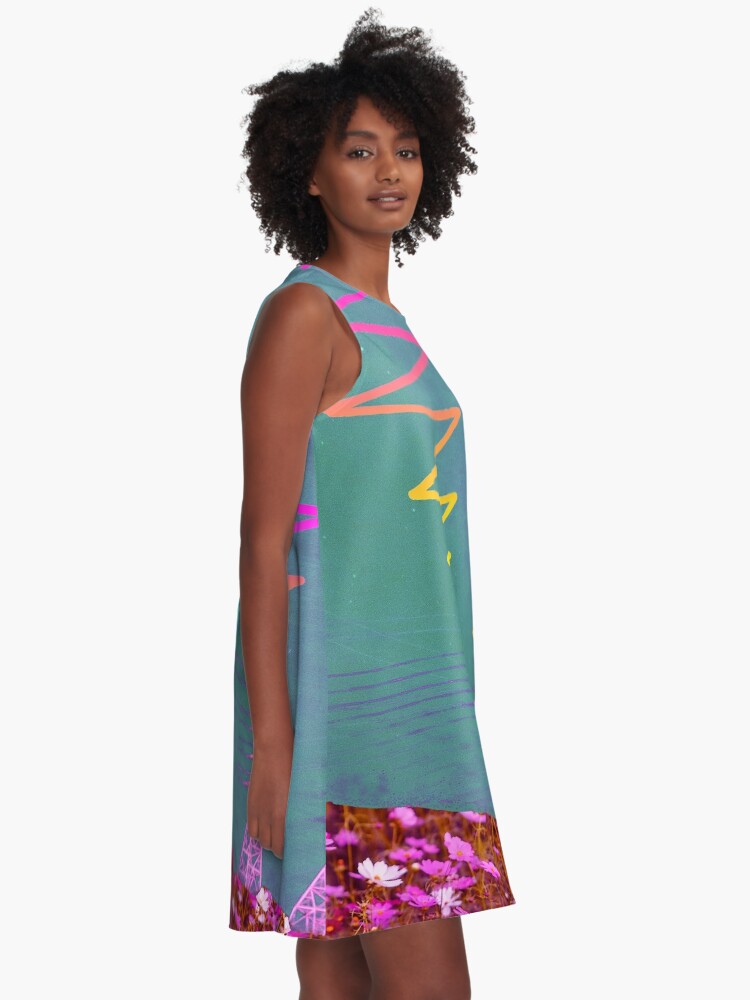 Alternate view of Take a Memo - Calling Space A-Line Dress