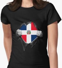 Dominican Republic Flag Women's Fitted T-Shirt