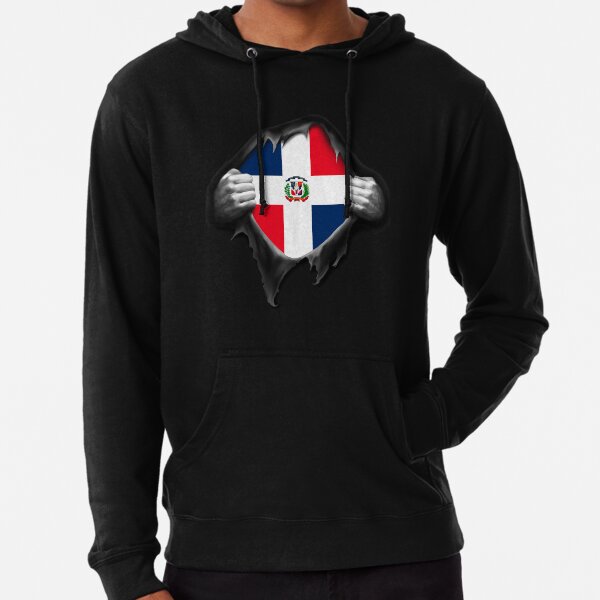 Dominican Republic Country Flag Pride Football Soccer 2-tone Hoodie Pullover