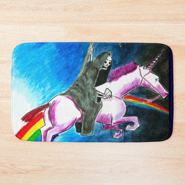 Item preview, Death Riding a Unicorn over the Rainbow designed and sold by Starbelly208.