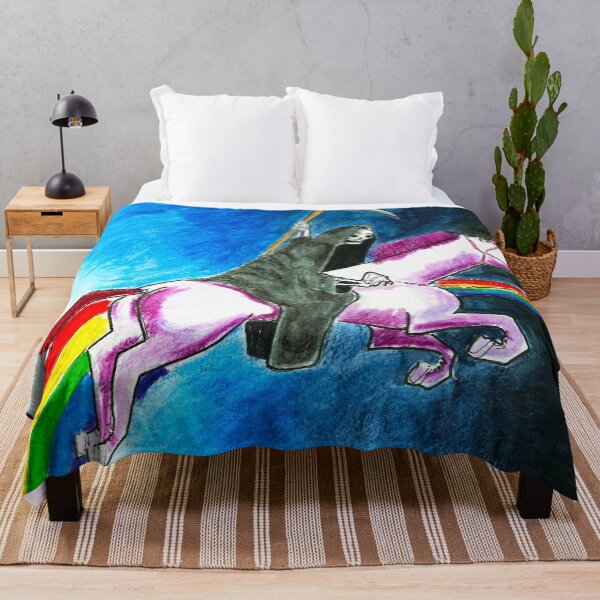 Artikelvorschau, Der Tod reitet auf einem Einhorn über den Regenbogen entworfen und verkauft von Starbelly208.