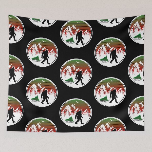 Item preview, Funny Bigfoot Christmas Tree Sledding Sasquatch Xmas designed and sold by CharJens.
